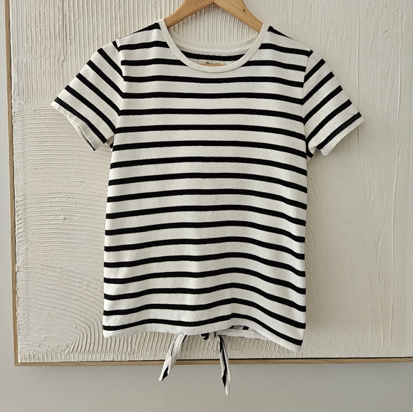 Madewell Striped Tie-Back Tee XS - Picture 5 of 7